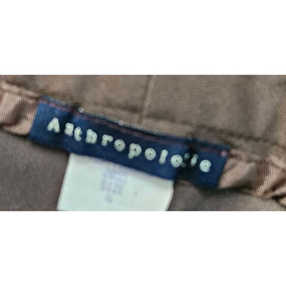 Anthropologie Brown Straight Pants Womens Size 4 - Picture 4 of 6